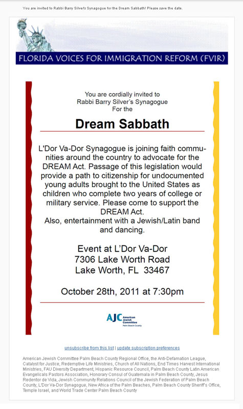 Click on this image to see the original invitation to Dream Sabbath